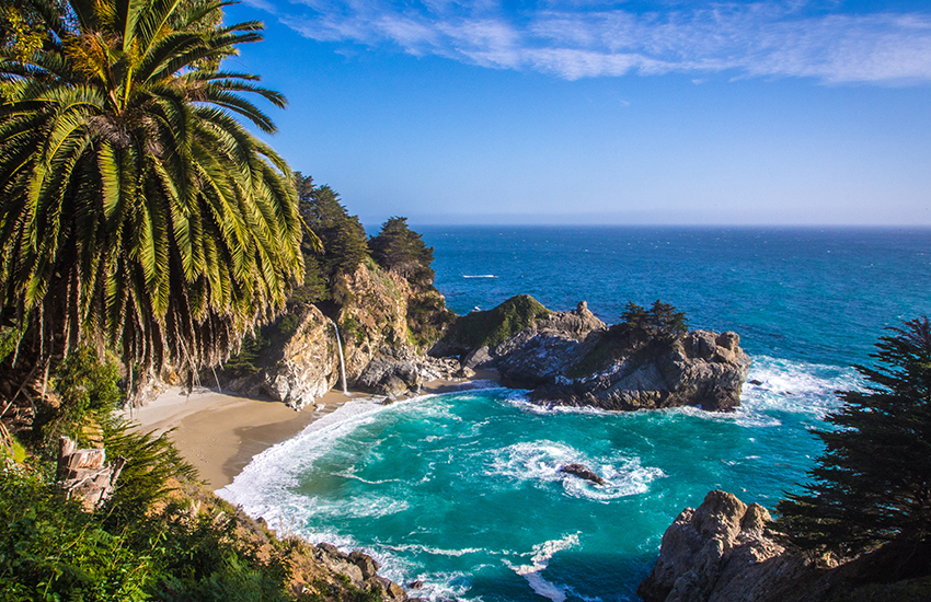 Best pristine beach vacation location is Big Sur in California